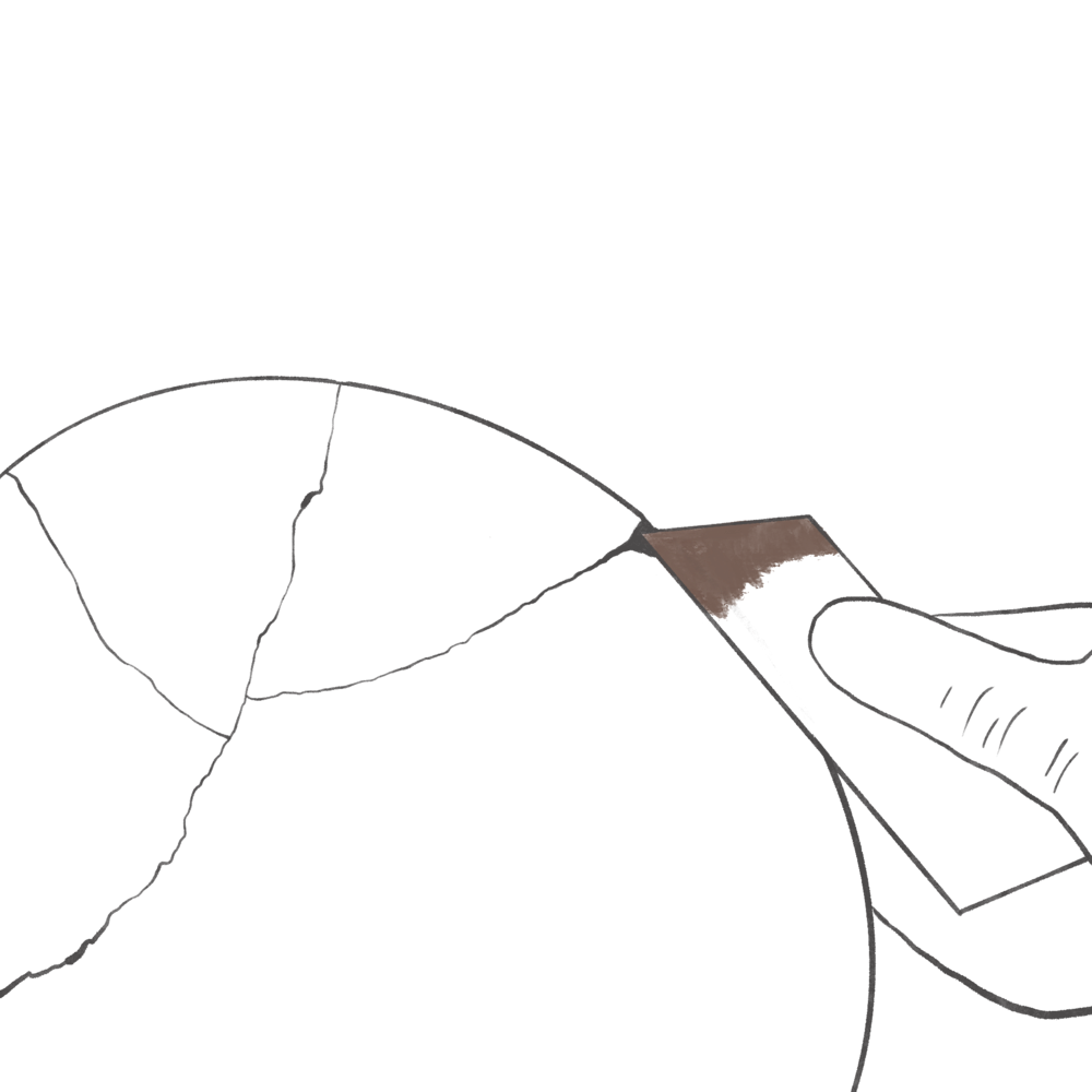 漆藝《金繼修復》原本是破碎之物，後來變成僅此一件的寶物